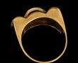 Bague Tank en or jaune, poinçon tête d'a