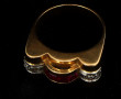 Bague Tank en or jaune, poinçon tête d'a