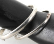 Deux bracelets joncs ouvrant en argent 9