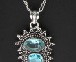 Pendentif en argent 925ème serti de 2 st
