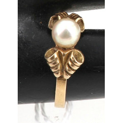 Bague en or jaune 18 cts, poinçon tête d