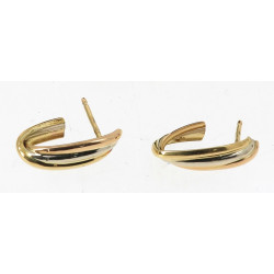 Paire de BO en or jaune 18 cts, poinçon 