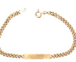 Gourmette enfant en or jaune 18 cts, poi