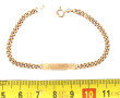 Gourmette enfant en or jaune 18 cts, poi
