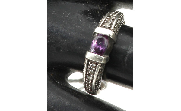 Bague en argent 925ème et strass blanc e