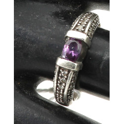 Bague en argent 925ème et strass blanc e
