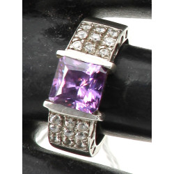 Bague en argent 925ème et strass blanc e