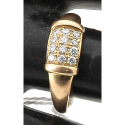 Bague en or 9 cts et pierres blanches, p