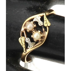 Petite bague en or jaune 18 cts, poinçon