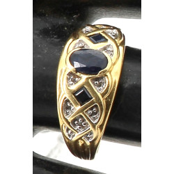 Bague jonc en or jaune 18 cts, poinçon t