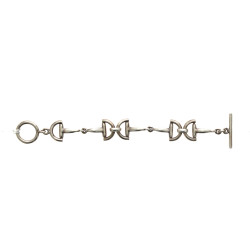 Bracelet en argent décor étrier, non poi