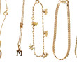 Lot de 7 bijoux en métal doré (pendentif