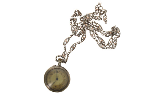 Montre de col poinçon crabe et chaîne de