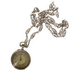 Montre de col poinçon crabe et chaîne de