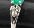 Bague en argent 925ème sertie de verre v