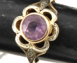 Bague ancienne deux ors 18 cts sertie d'