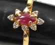 Bague en or jaune 18 cts, non poinçonnée