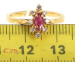 Bague en or jaune 18 cts, non poinçonnée
