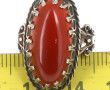 Bague en argent sertie d'un cabochon cou