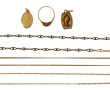 Lot de bijoux en plaqué or et fix : 2 ch