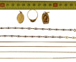 Lot de bijoux en plaqué or et fix : 2 ch