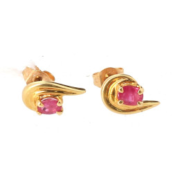 Paire de BO en or jaune 18 carats, poinç