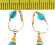 Paire de BO pendantes en or jaune 18 car
