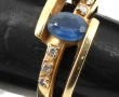 Bague en or jaune 18 carats, poinçon têt