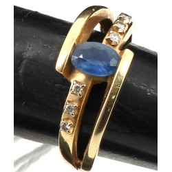 Bague en or jaune 18 carats, poinçon têt