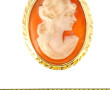 Petit pendentif camée en or jaune, poinç
