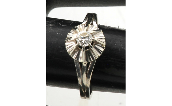 Bague solitaire diamant en or 18 cts, po