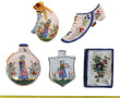 MALICORNE - Lot de 5 secouettes en faïen
