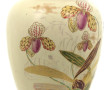 Important vase en céramique ivoire et or