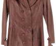 REDSKINS - Manteau de dame en cuir brun,