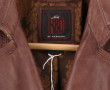 REDSKINS - Manteau de dame en cuir brun,