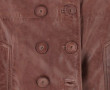 REDSKINS - Manteau de dame en cuir brun,