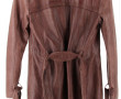 REDSKINS - Manteau de dame en cuir brun,