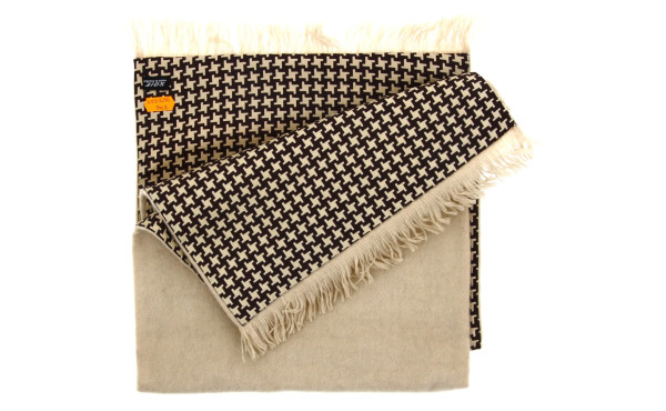 Echarpe 100% cachemire couleur sable et 