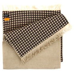 Echarpe 100% cachemire couleur sable et 