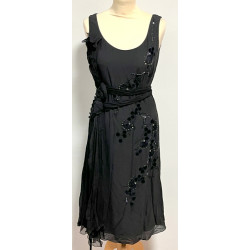 JOHN GALLIANO - Robe de soirée noire ave