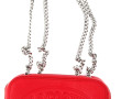 LACOSTE - Petit sac à main en cuir rouge