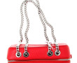 LACOSTE - Petit sac à main en cuir rouge
