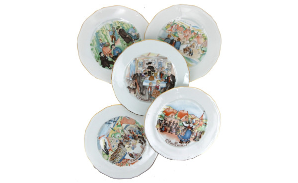 LIMOGES pour KANTERBRAU - 9 assiettes en