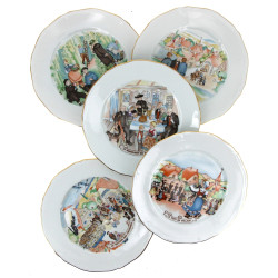 LIMOGES pour KANTERBRAU - 9 assiettes en