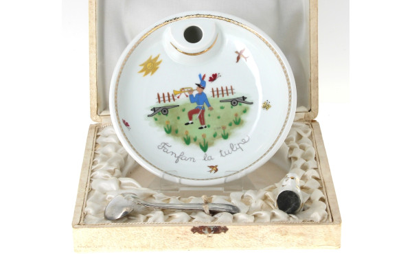 LIMOGES - Assiette à bouillie "Fanfan la