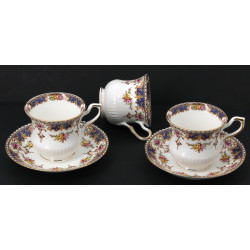 WINDSOR - 8 tasses et 8 sous-tasses en p