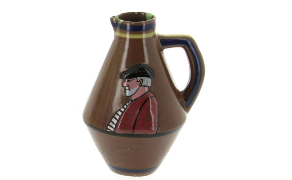 HENRIOT Quimper - Pichet à fond brun à d