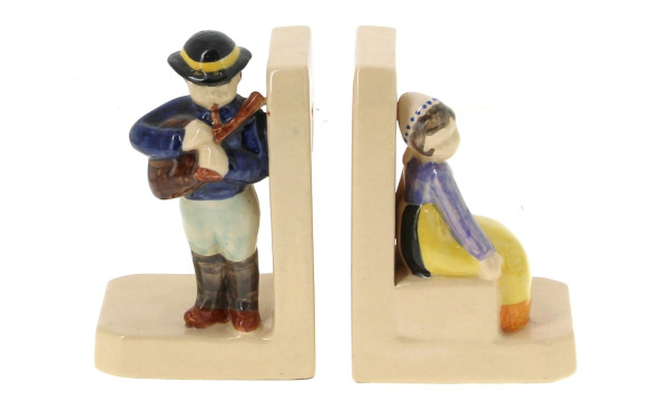HB QUIMPER. - Paire de serre-livres en f