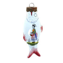 Boule de NOEL en forme de poisson en faï