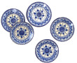 HB QUIMPER - 9 assiettes à gâteaux en fa